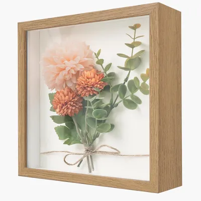 Immagine prodotto di Cornici fotografiche 3D, profondità 3 cm, 22x22 cm, colore legno, per foto e decorazioni