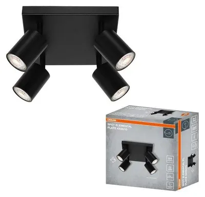 Produktbild von Led-Leuchte Spot Elemental Schwarz 4Xgu10 Platte Schwarz Ledvance