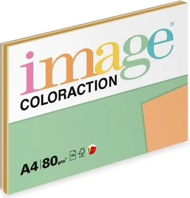 Produktbild von Papír xerografický A4 Coloraction, 80 g, mix intenzivních barev, 5x20 listů