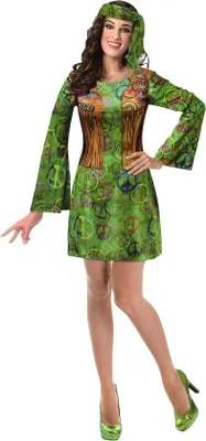 Productafbeelding van Hippie Kostuum Dames en Heren - Feestelijk Outfit voor Carnaval en Feestjes