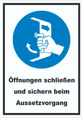 Produktbild von Öffnungen schließen und sichern beim Aussetzvorgang Schild A6 (105x148mm)