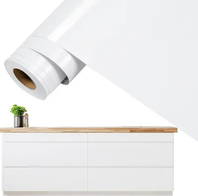 Produktbild von 5M Klebefolie Möbelfolie Wandaufkleber Marmor Tür Küche Tapete Schrank Folie Weiß
