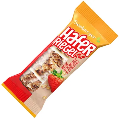 Produktbild von Seeberger Haferriegel Weiße Schokolade & Erdbeere 50g