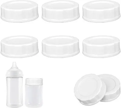 Image de Bouteilles pour bébé, lot de 6, avec récipient réutilisable et couvercle interchangeable