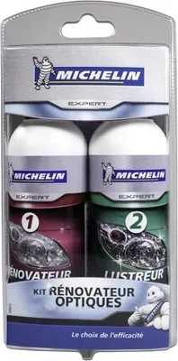 Imagen del producto de Kit de restauración de faros Michelin 009475. Incluye: botella, spray y blister