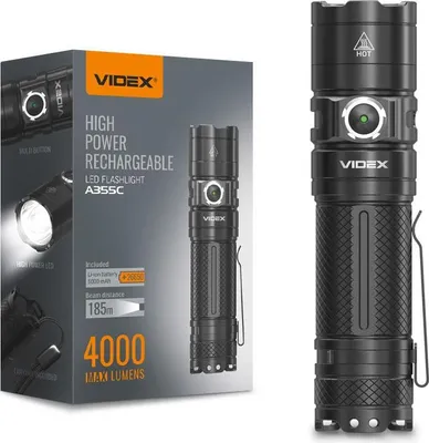 Produktbild von Videx LED-Taschenlampe 4000lm IP68 neutralweiß 5000k 5 Modi Reichweite 185m