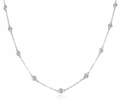 Produktbild von Charmante Silberkette mit Zirkonen AGS1585/47