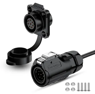 M16 8-polige IP68 Steckverbindung mit 1 m Kabel