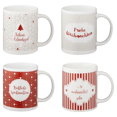 Produktbild von 36 x Weihnachtstassen mit apartem Design 300 ml Glühweintassen Glühweinbecher Weihnachtsbecher