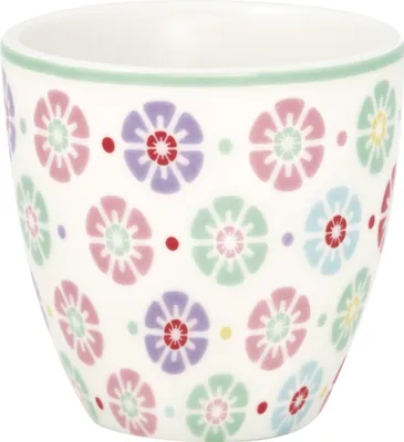 Produktbild von Greengate Mini Latte Cup Becher Rike White (130ml)