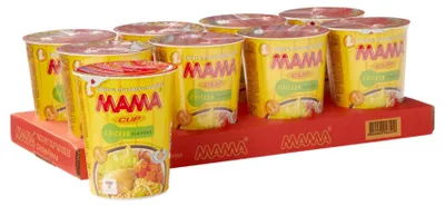 Produktbild von Mama Instant Cup Noodles Huhn 8x70g – Schnelle, leckere Hühner-Nudelsuppe