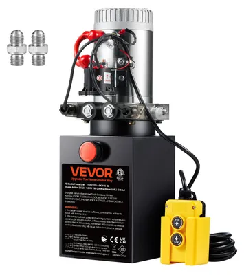 Image de VEVOR Pompe hydraulique Groupe hydraulique 12 V Groupe hydraulique 1600 W, Pompe hydraulique à double effet Hydraulic Power Pack, 2 Gal Tank Hand Pump Groupe hydraulique, pour ascenseurs, chariots élévateurs, etc.