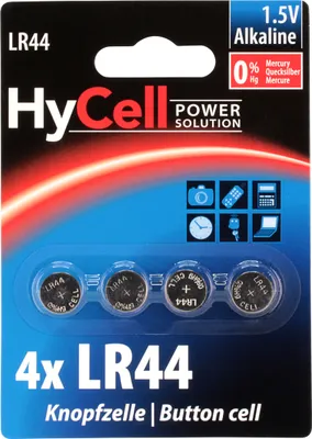 Produktbild von HyCell Alkaline Knopfzellen LR44 / LR1154 / AG13