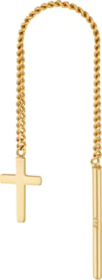 Produktbild von NKlaus Einzel Durchzieher Kreuz 333 Gelbgold 8 Karat 8,5x4,5mm Damen Goldohrring 14517
