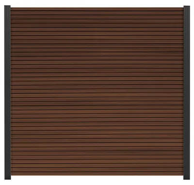 Produktbild von Ligna Gard WPC Zaun Set Borkum Akustikzaun ca. 180 x 180 cm Sichtschutz Steckzaun Schokobraun Ohne Pfosten