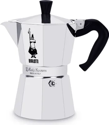 Obrázek produktu pro Bialetti Moka Express kávovar na 4 šálky, espresso, konvice na espresso, kávovar, hliník, stříbrná, 190 ml, 1164