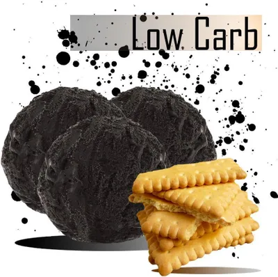 Immagine prodotto di Biscuit Cookie Black Low Carb Ice Cream Powder Vegan Senza zucchero e senza lattosio 1 kg