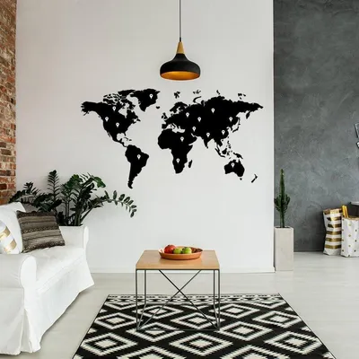 Produktbild von Decords Wandtattoo – Weltkarte für Reisebegeisterte, 140 x 76 cm