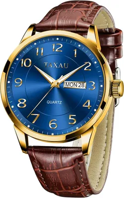 Produktbild von Herrenuhr Leder Herrenarmbanduhr Lederarmband Uhr Herren Großes Zifferblatt Tag-Datum Herrenuhr Wasserdichte Uhr Freizeit- und Businessuhr für Herren