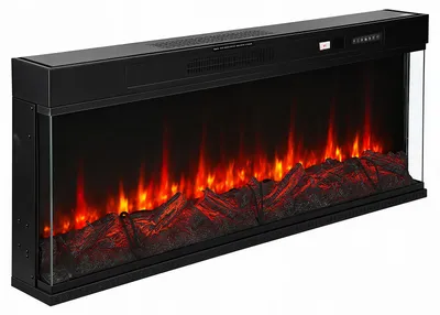 Image de Ikodm, poêle électrique de 127 cm (50 pouces) avec effet de flamme 3D, 12 couleurs et 5 niveaux de luminosité