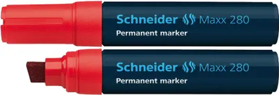 Produktbild von Schneider Schreibgeräte Permanentmarker 280 4-12mm rot Keilspitze permanent nachfüllbar