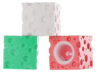 Produktbild von Käse-Quetschspielzeug in Hasenform – Stressabbau durch Hasenbecher – Käse-Fidget-Spielzeug – Langsam aufsteigender Entspannungsball – Sensorisches Spielzeug mit Käsesimulation