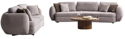Produktbild von Elegante Wohnzimmer Polstergarnitur Moderner 4-Sitzer Couchtisch