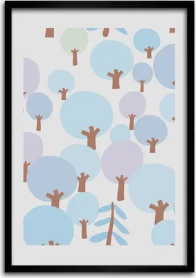 Produktbild von Bild - Bilderrahmen - Foto - 70 cm x 100 cm - MDF - Rahmen - Wandkunst - Bäume