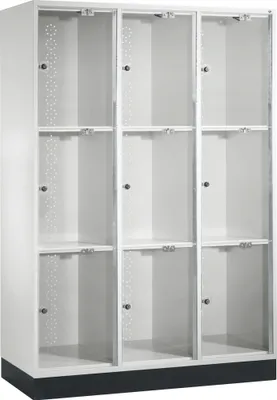 Produktbild von C+P Schließf.schrank 8370A302S10007 Acrylglastüren 1750x1220x500mm lgr