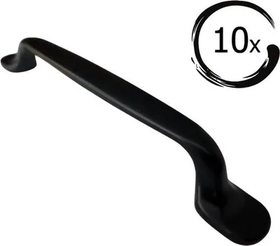 Productafbeelding van By MJM Kastgrepen 96mm Zwart – Set van 10