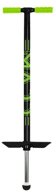 Produktbild von Springstab Hüpfstab Pogo Stick - Für Kinder ab 8 Jahren - Bis 80 kg - Schwarz und Grün - Mit Verchromter Gleitstange und Gummifußstütze