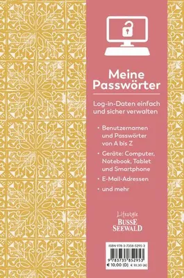 Immagine prodotto di Meine Passwörter. Ein Eintragebuch für Ihre Zugangsdaten, das Sie einfach in Ihrem Bücherregal verstecken können.