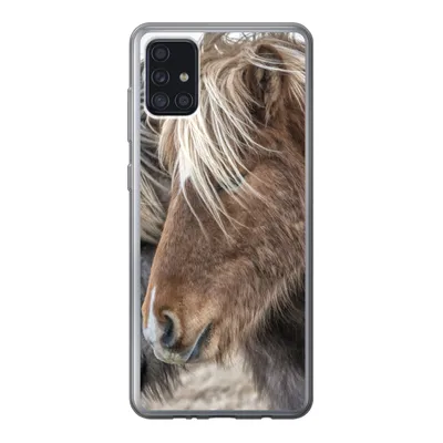 Produktbild von MuchoWow® Handyhülle Schutzhülle Hülle für Samsung Galaxy A52 5G Pferde - Natur - Makro Silikon Softcase Handy Hülle - Umschlag