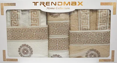 Produktbild von Bademantel Set 6tlg Bademantel + Handtuch + Waschlappen aus Baumwolle für Damen Motiv 1