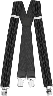 Produktbild von Fabio Farini - 1 Stück 4cm Breites X-Design verstellbar mit extra starken Clipverschluss, Grau (schwarze Streifen)