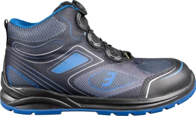 Image de Chaussure de sécurité Safety Jogger S1P ESD, tige mi-haute, style sportif, avec fermeture rapide TLS, bleue, taille 44
