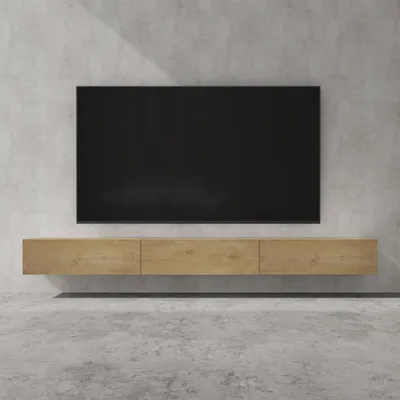 Produktbild von doporro TV Lowboard hängend Fernsehschrank Wohnzimmer | TV-Schrank hängend Fernsehtisch Hängeschrank 300cm Fernsehschrank02