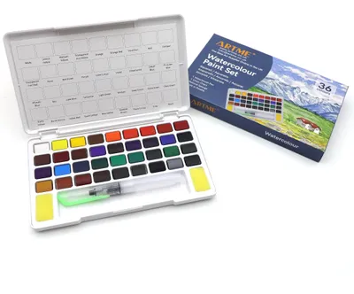 Obrázok produktu pre Sada akvarelových fixiek "Aquarellkubus" v praktickej taštičke, obsahujúca 36 farieb, určená pre umelcov