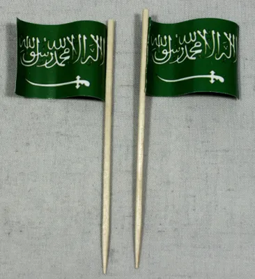 Produktbild von Party-Picker Flagge Saudi Arabien Papierfähnchen in Spitzenqualität 25 Stück Beutel