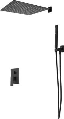Obrázek produktu pro Skrytý sprchový systém s 40cm dešťovou ruční sprchou Sprchová souprava (černá)