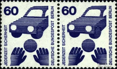 Produktbild von Briefmarken Berlin (West) 1971 Mi 409A wP waagerechtes Paar gestempelt Unfallverhütung