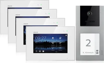 Produktbild von Video Türsprechanlage für 1 Familienhaus, Aufputz, 4 Monitore, Balter EVO