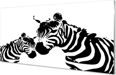 Produktbild von Glasbilder 100x50 Wandkunst painted Zebra