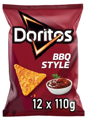 Produktbild von Doritos Tortilla Nachos BBQ 12x110g - Herzhafter Snack aus Mais, Knabberartikel