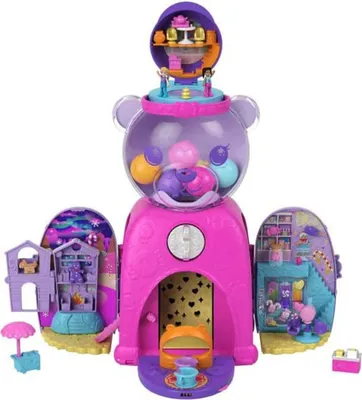 Produktbild von Mattel HJG28 - Polly Pocket - Bärchen-Kaugummiautomat Spielset