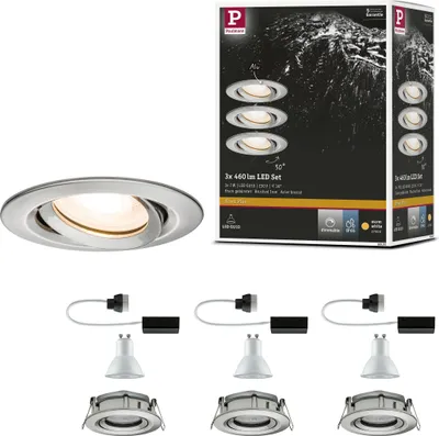 Image de Paulmann LED à encastrer Nova Plus, set de 3, orientable