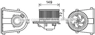 Obrázok produktu pre Motor ventilátora PRASCO AI8378 pre VW Golf IV hatchback (1J1)