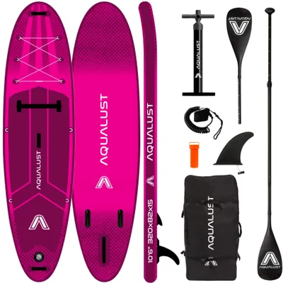 Obrázek produktu pro AQUALUST 10.6 iSUP – nafukovací surfovací prkno pro stand-up paddleboarding, kompletní sada 320 cm iSUP – obsah: sada prkna + kajakové pádlo