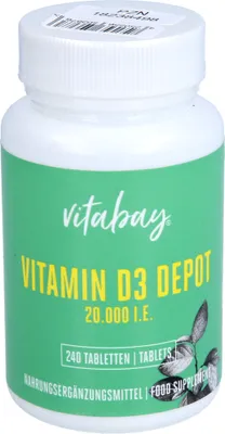 Produktbild von Vitamin D3 Depot 20000 I.E Cholecalciferol, 240 St TAB