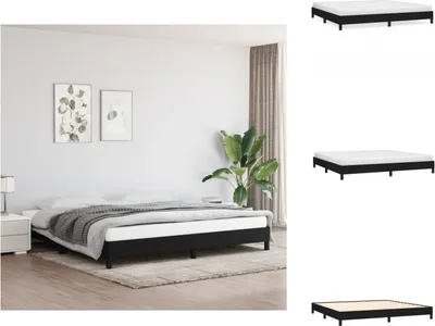 Produktbild von vidaXL Bettgestell Schwarz 200x200 cm Stoff -  Betten & Bettgestelle